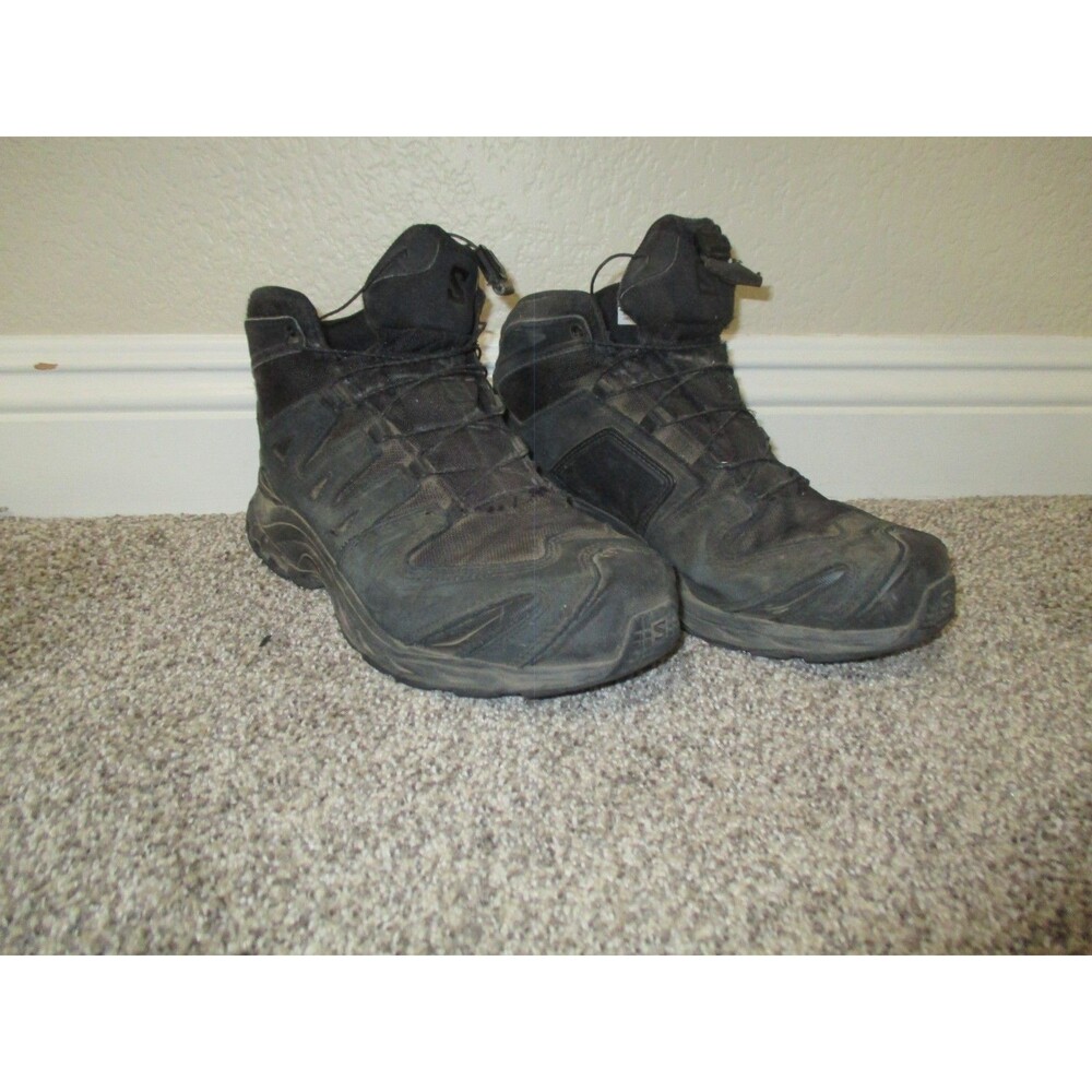 Salmon Forces Gore-Tex US 9.5 Mens Boots Mid Ankle Hiking Shoes black